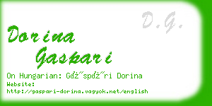 dorina gaspari business card